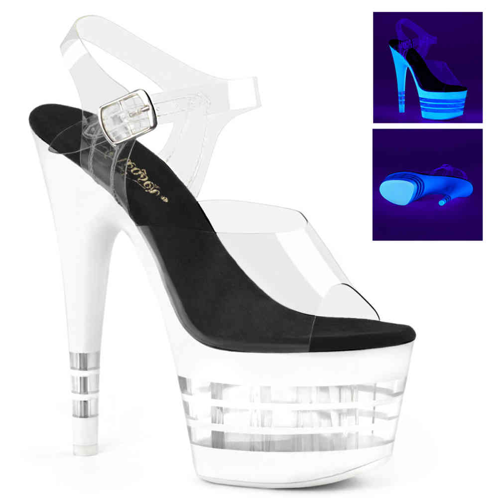 Pleaser | Attitude Deutschland Plateau High Heels REVOLVER 708 Matt Schwarz online
